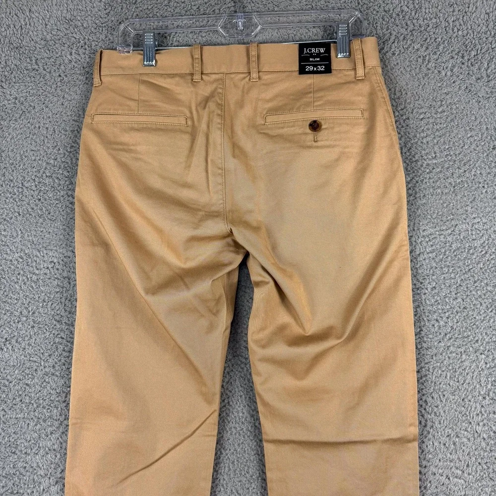 J Crew Pants Mens‎ 29 Khaki Flex Slim Chino Casual Flat Front Dress Cotton 31x32